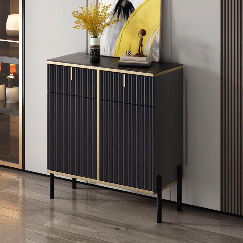 Artificial Wood Sideboard Glam Sideboard with Doors for Living Room