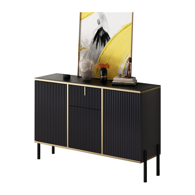 Artificial Wood Sideboard Glam Sideboard with Doors for Living Room