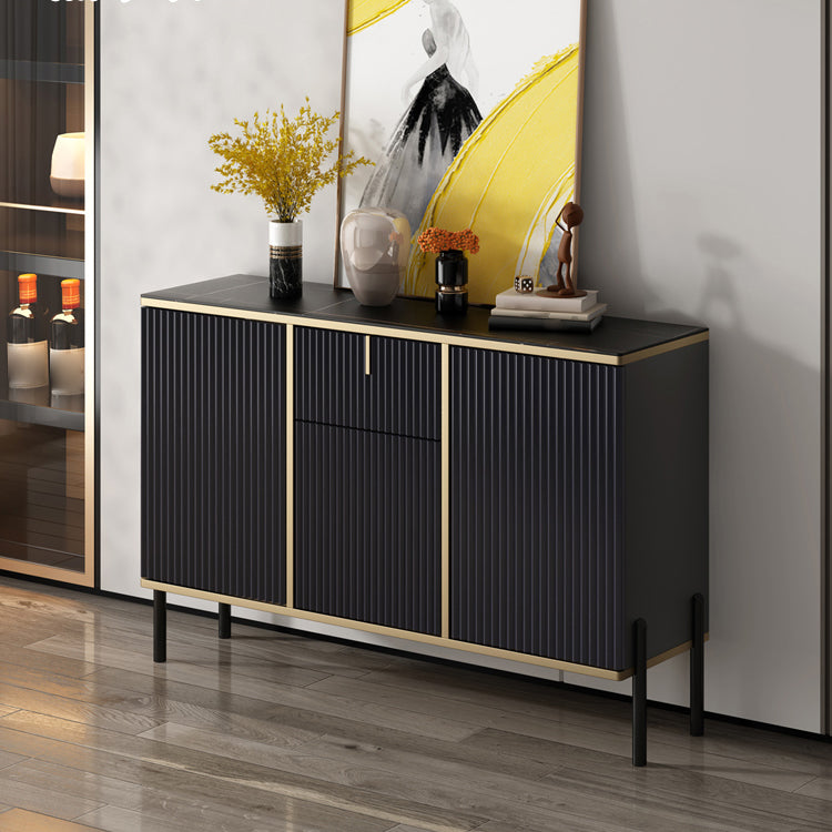 Artificial Wood Sideboard Glam Sideboard with Doors for Living Room