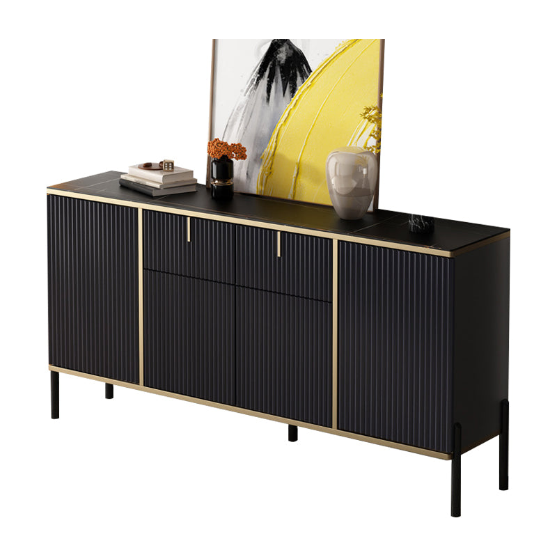 Artificial Wood Sideboard Glam Sideboard with Doors for Living Room