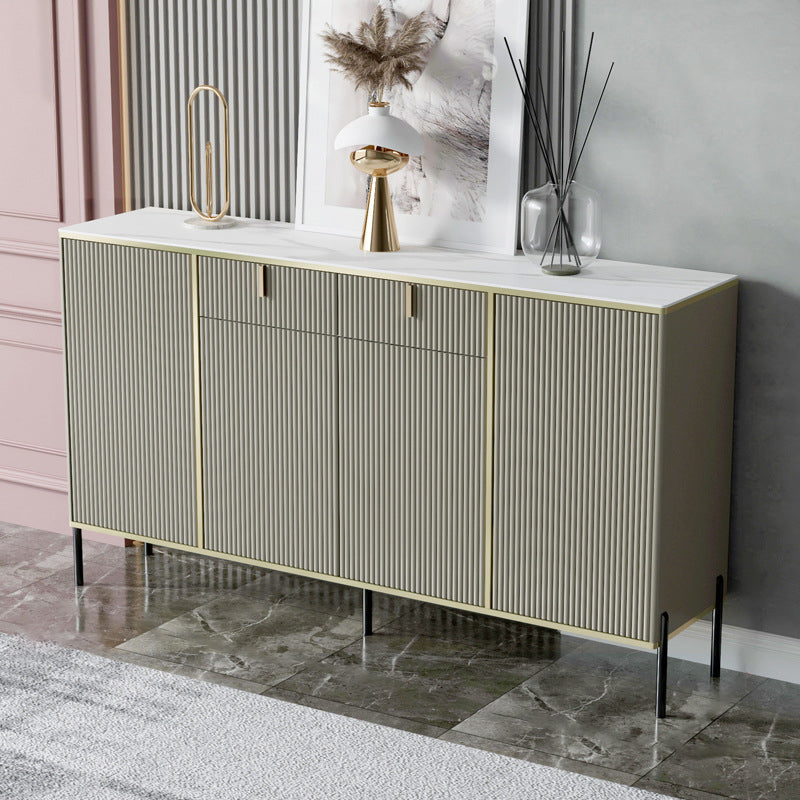 Artificial Wood Sideboard Glam Sideboard with Doors for Living Room