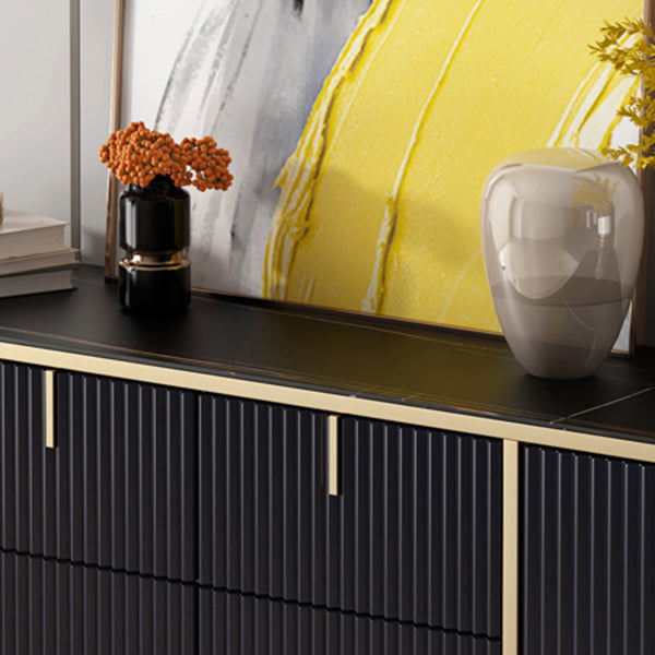 Artificial Wood Sideboard Glam Sideboard with Doors for Living Room