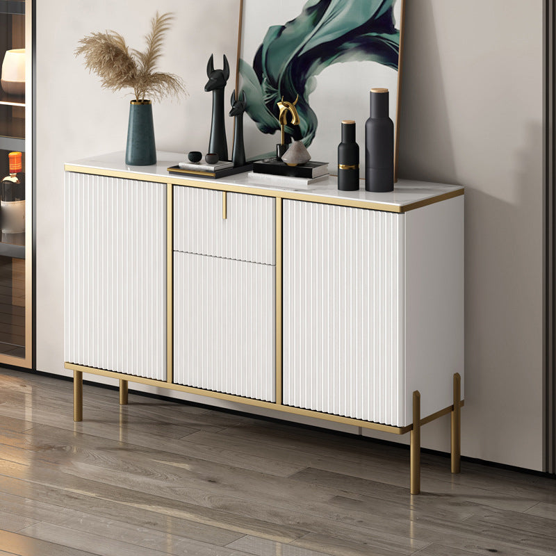 Artificial Wood Sideboard Glam Sideboard with Doors for Living Room