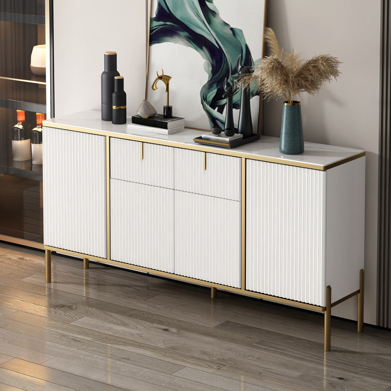 Artificial Wood Sideboard Glam Sideboard with Doors for Living Room