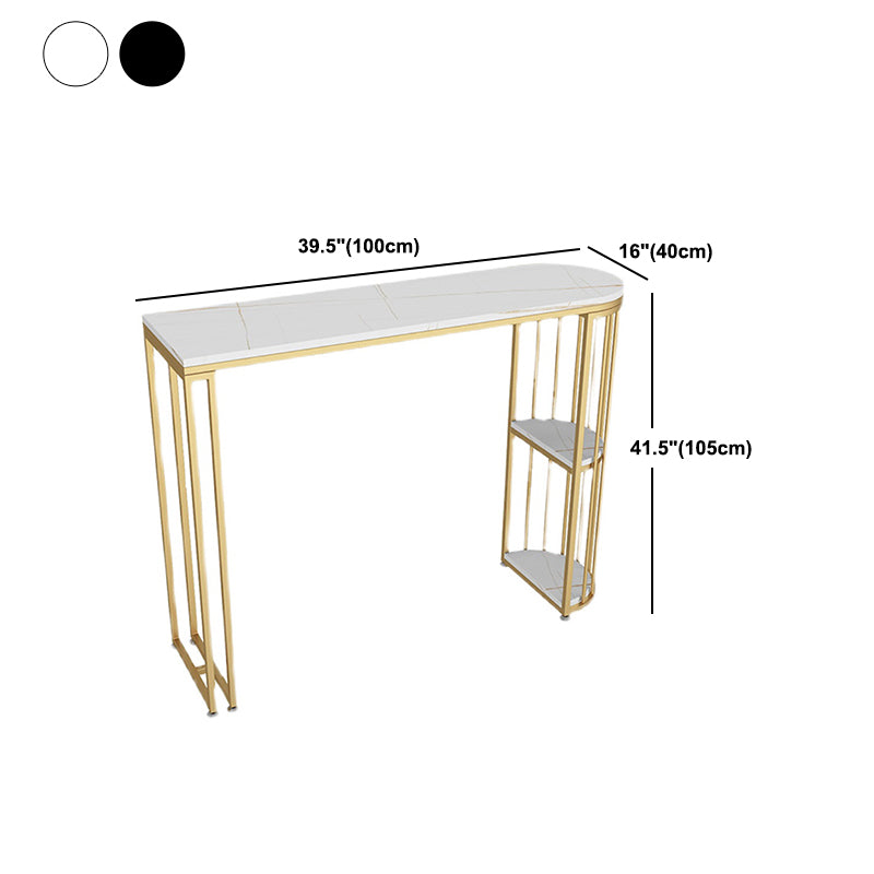 Traditional Luxury Bar Table Rectangle Bar Table with Sled Base