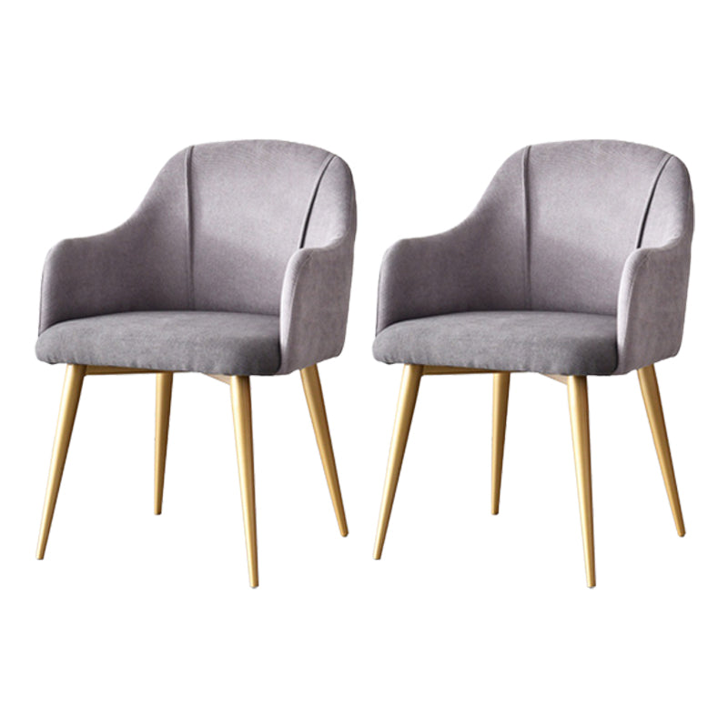 Velvet Upholstered Dining Chair Modern Parsons Furniture with Gold Legs in Matte Finish