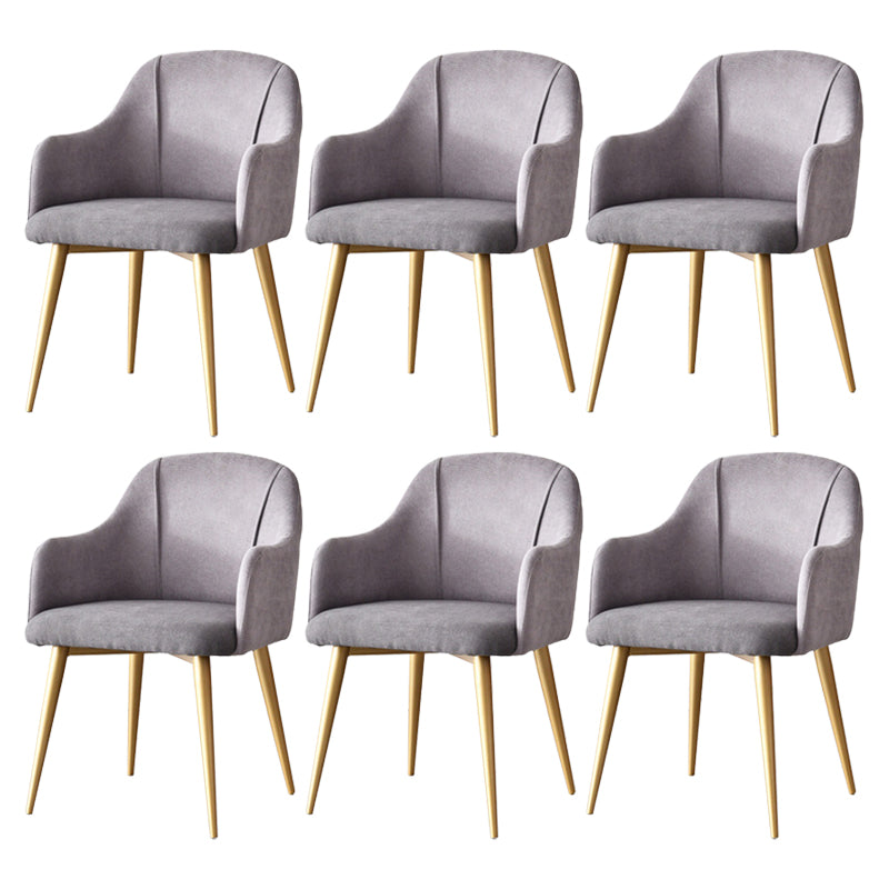 Velvet Upholstered Dining Chair Modern Parsons Furniture with Gold Legs in Matte Finish