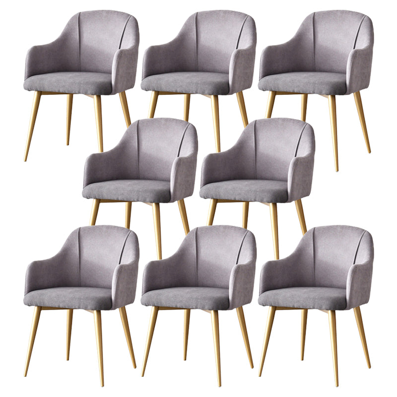 Velvet Upholstered Dining Chair Modern Parsons Furniture with Gold Legs in Matte Finish