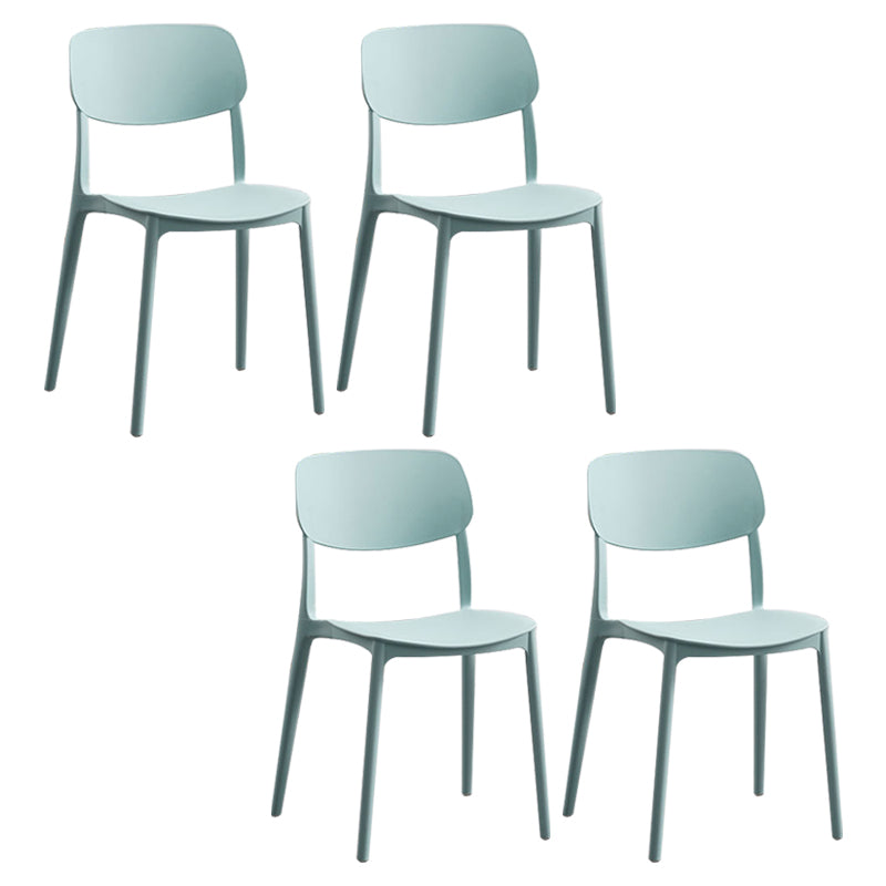 Modern Plastic Dining Chair Open Back Dining Side Furniture in Matte Finish for Home