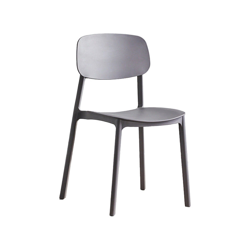 Modern Plastic Dining Chair Open Back Dining Side Furniture in Matte Finish for Home