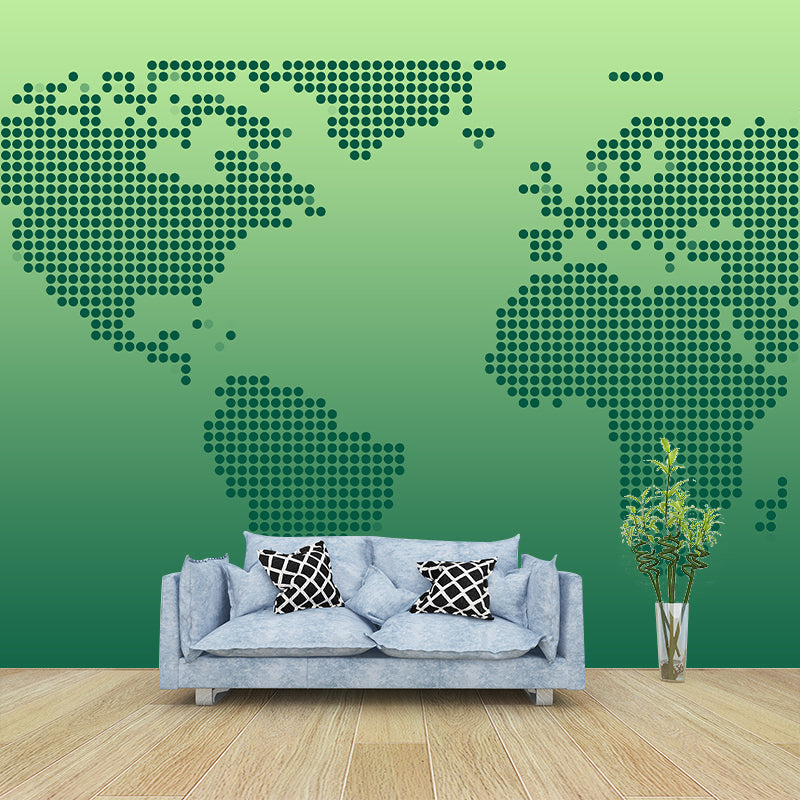 Environmental Illustration Wallpaper Map Sitting Room Resistant Wall Mural