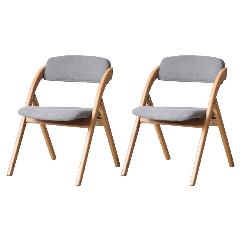 Contemporary Wood Dining Chairs Open Back Dining Side Furniture in Matte Finish for Home