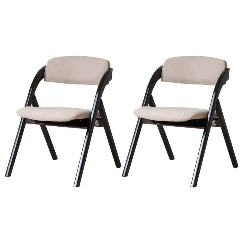 Contemporary Wood Dining Chairs Open Back Dining Side Furniture in Matte Finish for Home