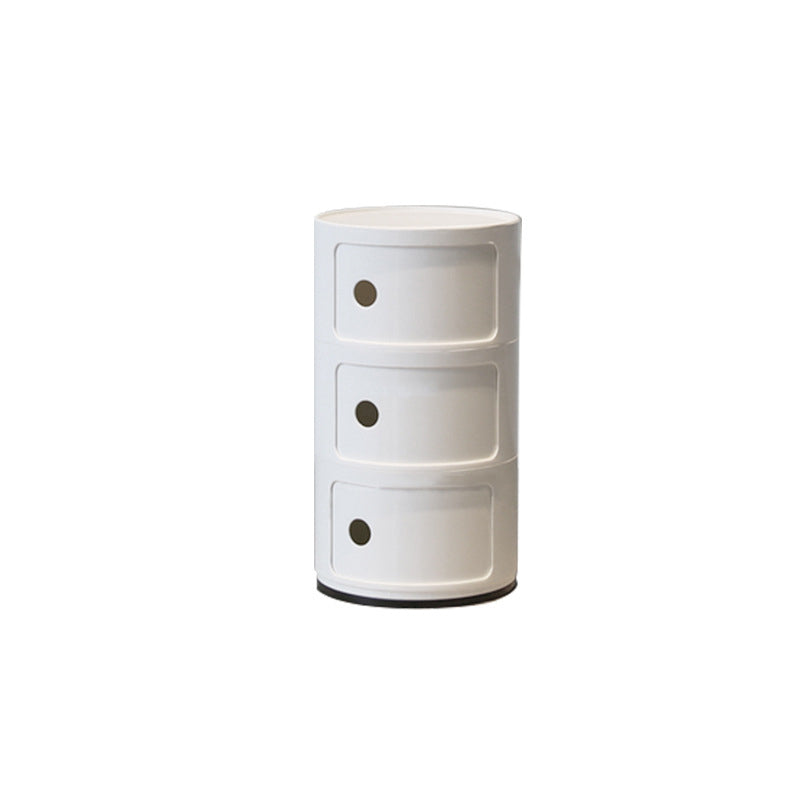 Dia 12.6-Inch Contemporary Plastic Bedside Cabinet 2/3/4-door Nightstand