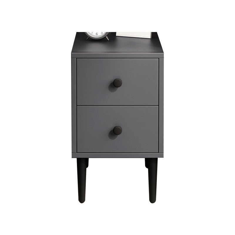 Contemporary Wood Nightstand with Drawers Accent Table Nightstand