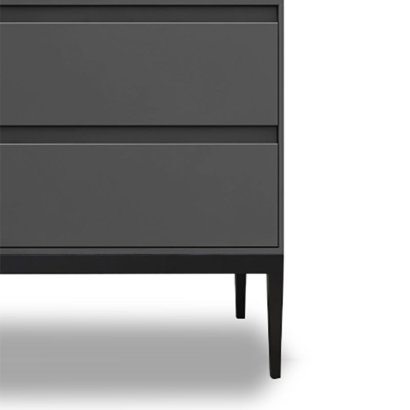 Modern Wood Nightstand with Drawers 20" Tall Night Table with Legs