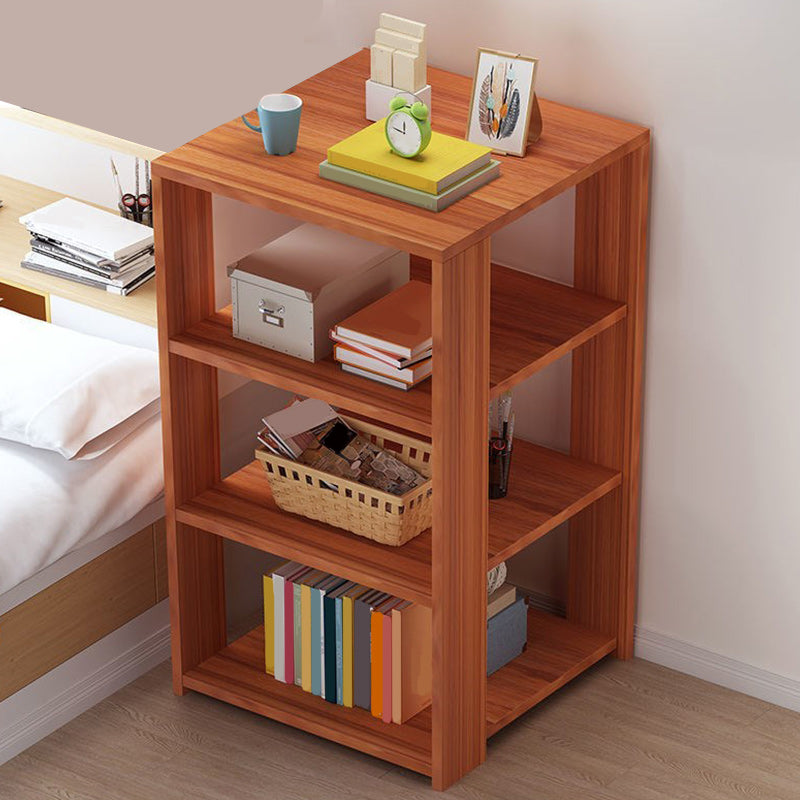 Modern Wood Square Top Nightstand 12" Wide Bedside Cabinet with Shelf