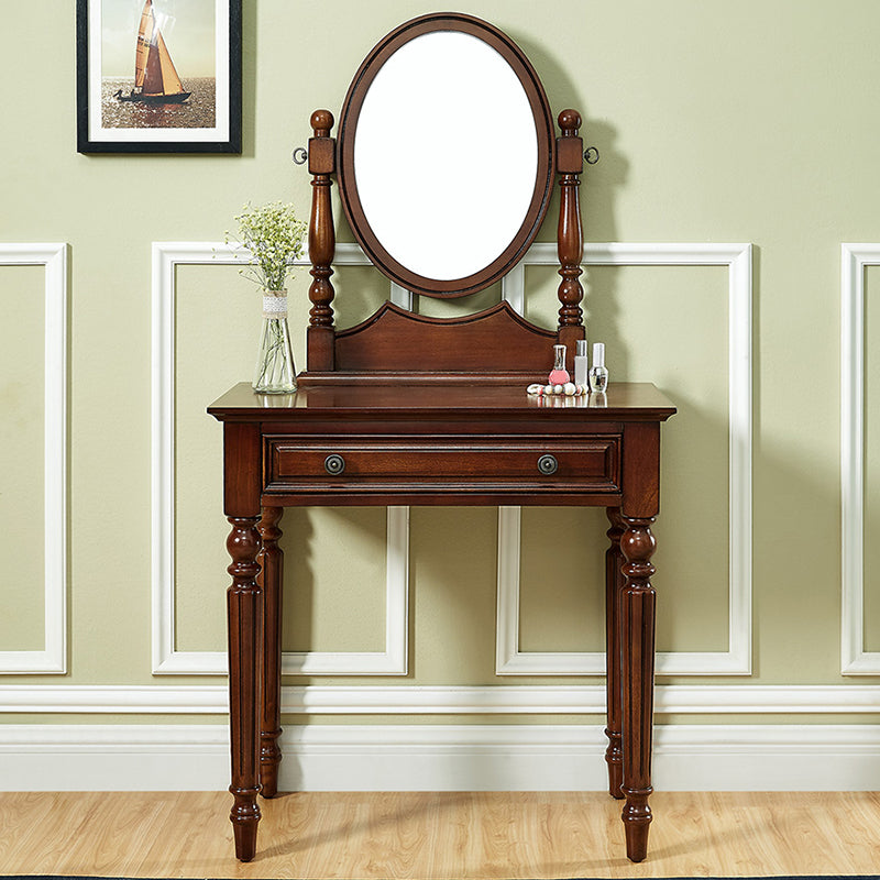 Traditional Style Solid Wood with Drawers White/dark Coffee/walnut Dressing Table