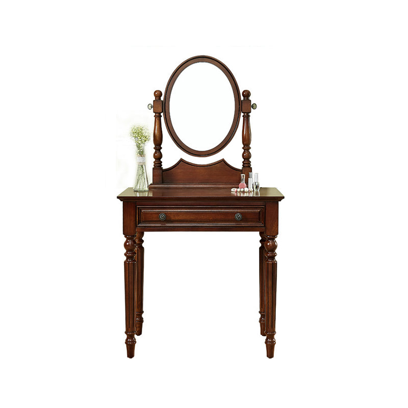 Traditional Style Solid Wood with Drawers White/dark Coffee/walnut Dressing Table