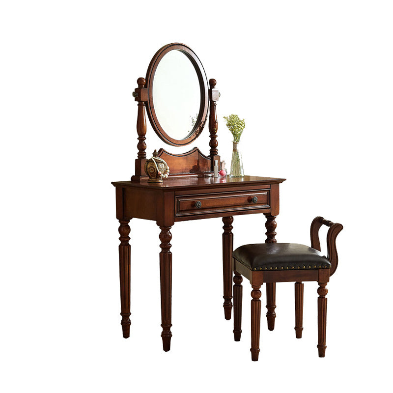 Traditional Style Solid Wood with Drawers White/dark Coffee/walnut Dressing Table