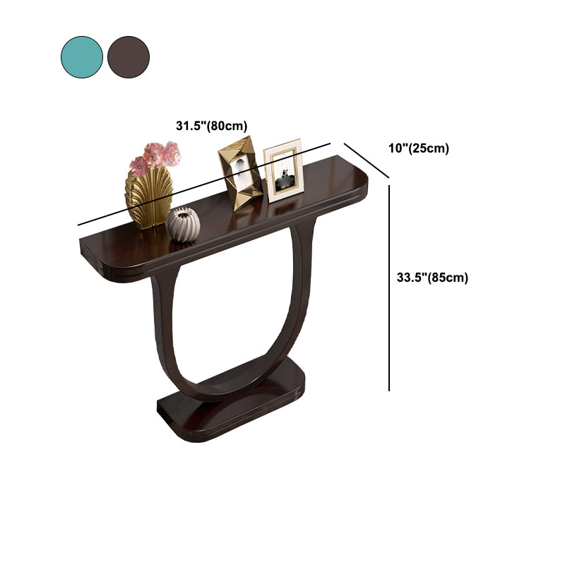 Mid-Century Modern Wood Console Table with Single Drawer for Hall