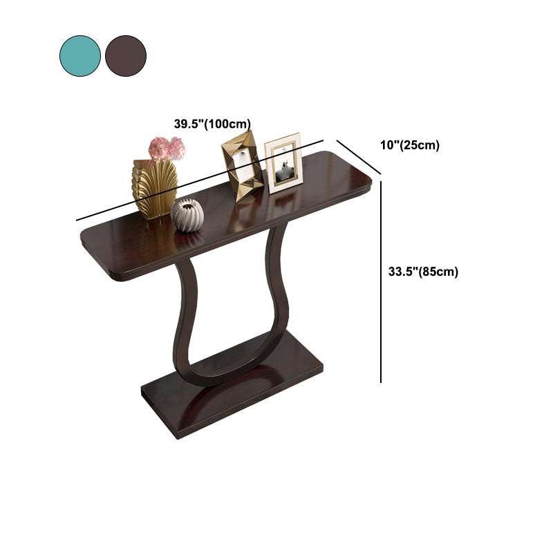 Mid-Century Modern Wood Console Table with Single Drawer for Hall