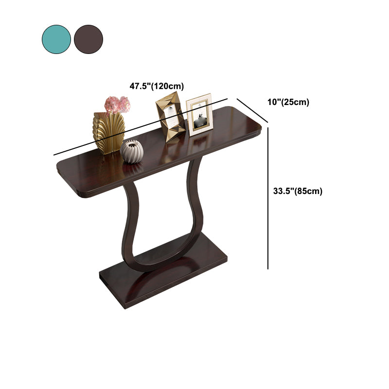 Mid-Century Modern Wood Console Table with Single Drawer for Hall