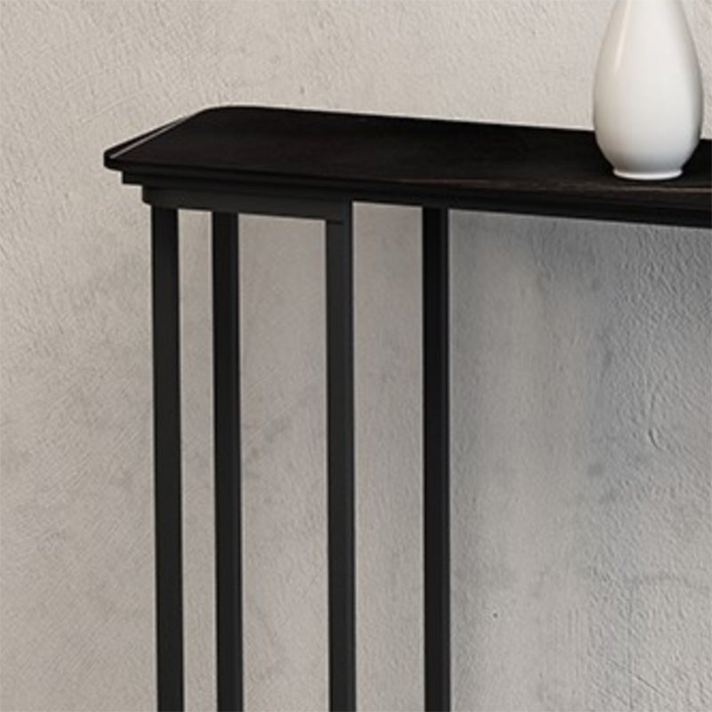 Modern Accent Table with Black Sled Base Console Table for Hall