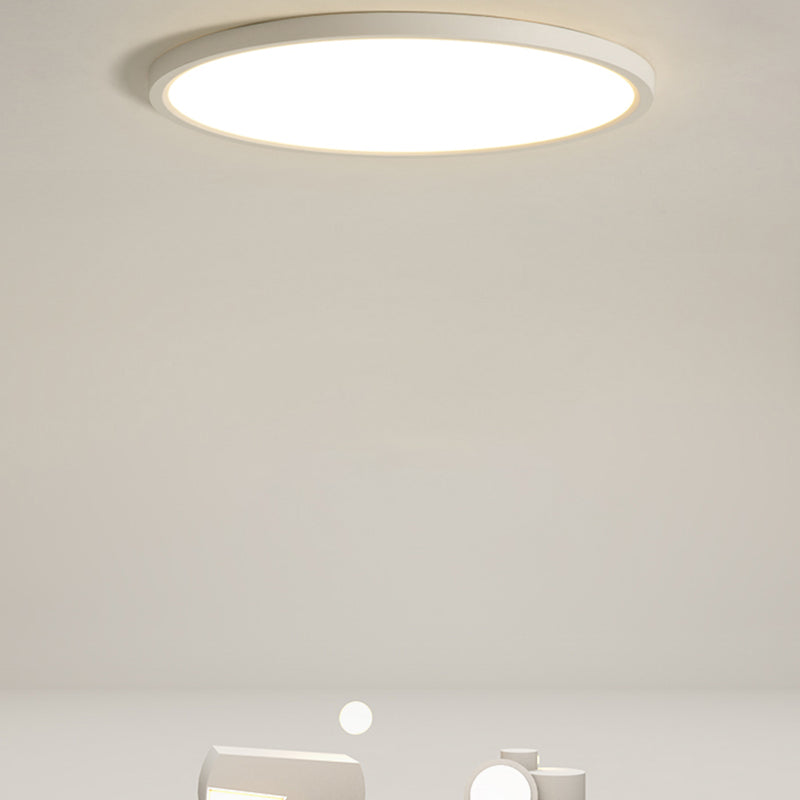 Modern Metal Ceiling Light Circle Shape Flush Mount with Acrylic Shade for Living Room