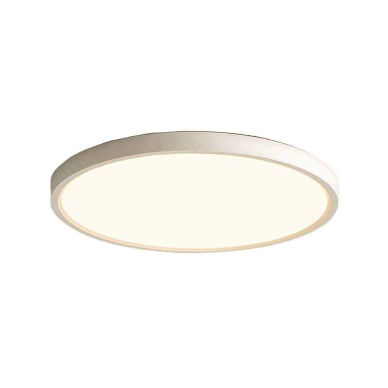 Modern Metal Ceiling Light Circle Shape Flush Mount with Acrylic Shade for Living Room