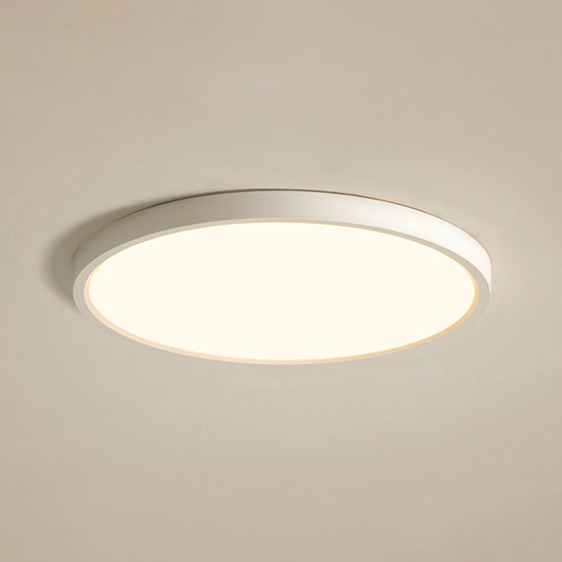 Modern Metal Ceiling Light Circle Shape Flush Mount with Acrylic Shade for Living Room