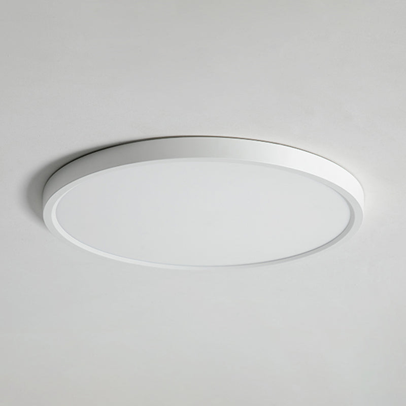 Modern Metal Ceiling Light Circle Shape Flush Mount with Acrylic Shade for Living Room