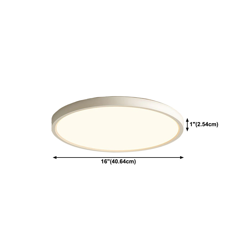 Modern Metal Ceiling Light Circle Shape Flush Mount with Acrylic Shade for Living Room