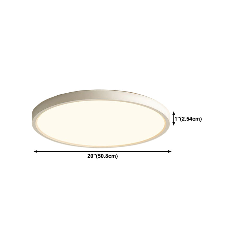 Modern Metal Ceiling Light Circle Shape Flush Mount with Acrylic Shade for Living Room