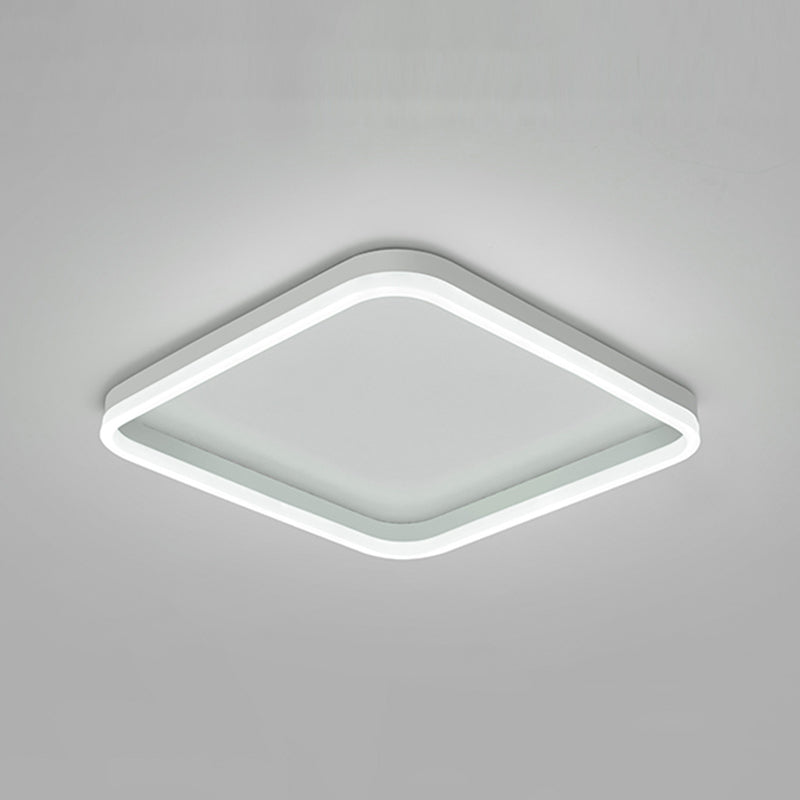 Square Shape Ceiling Light Modern Metal Flush Mount with Acrylic Shade for Living Room