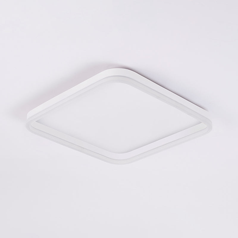 Square Shape Ceiling Light Modern Metal Flush Mount with Acrylic Shade for Living Room