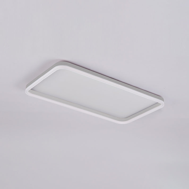 Square Shape Ceiling Light Modern Metal Flush Mount with Acrylic Shade for Living Room