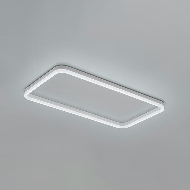 Square Shape Ceiling Light Modern Metal Flush Mount with Acrylic Shade for Living Room