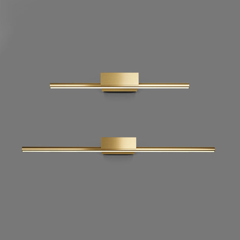 Gold Linear Wall Light in Modern Style Metal LED Vanity Wall Light for Bathroom