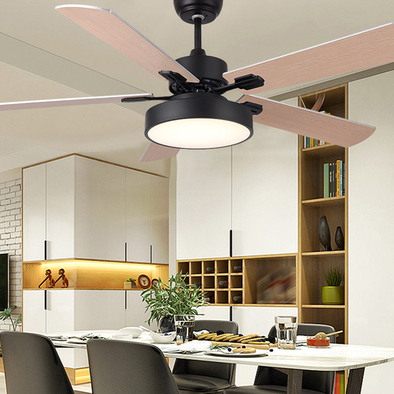 Unique Shape Ceiling Fan Light Kids Style Metal 1-Light Ceiling Fan Lamp for Living Room