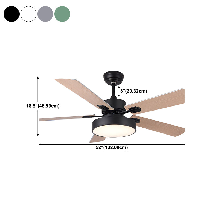 Unique Shape Ceiling Fan Light Kids Style Metal 1-Light Ceiling Fan Lamp for Living Room