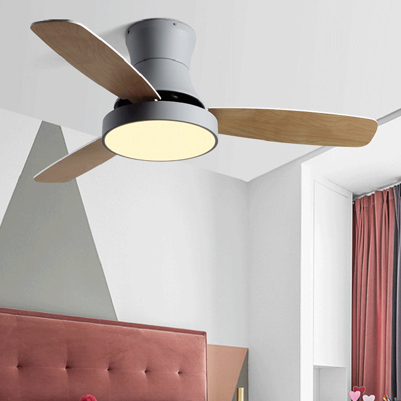 Unique Shape Metal Ceiling Fan Light Kids Style 1-Light Ceiling Fan Lamp for Dining Room