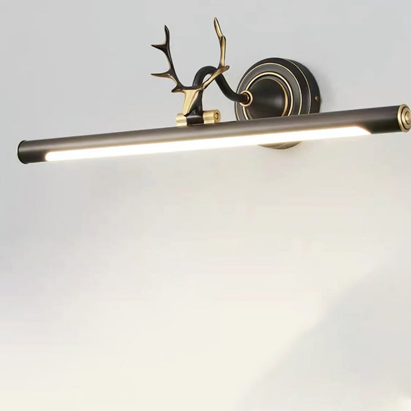 Modern Linear Vanity Fixtures Metal 1 Light Vanity Wall Lights with Antlers