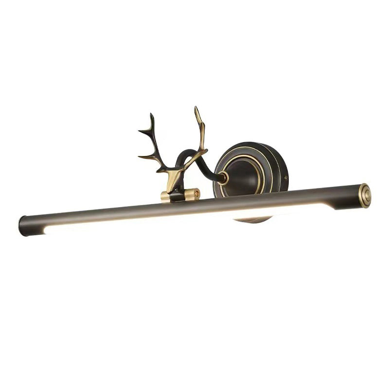 Modern Linear Vanity Fixtures Metal 1 Light Vanity Wall Lights with Antlers