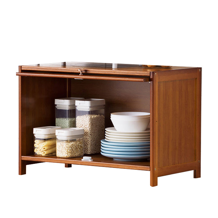 Modern Sideboard Brown Bamboo Dining Sideboard with Door for Living Room