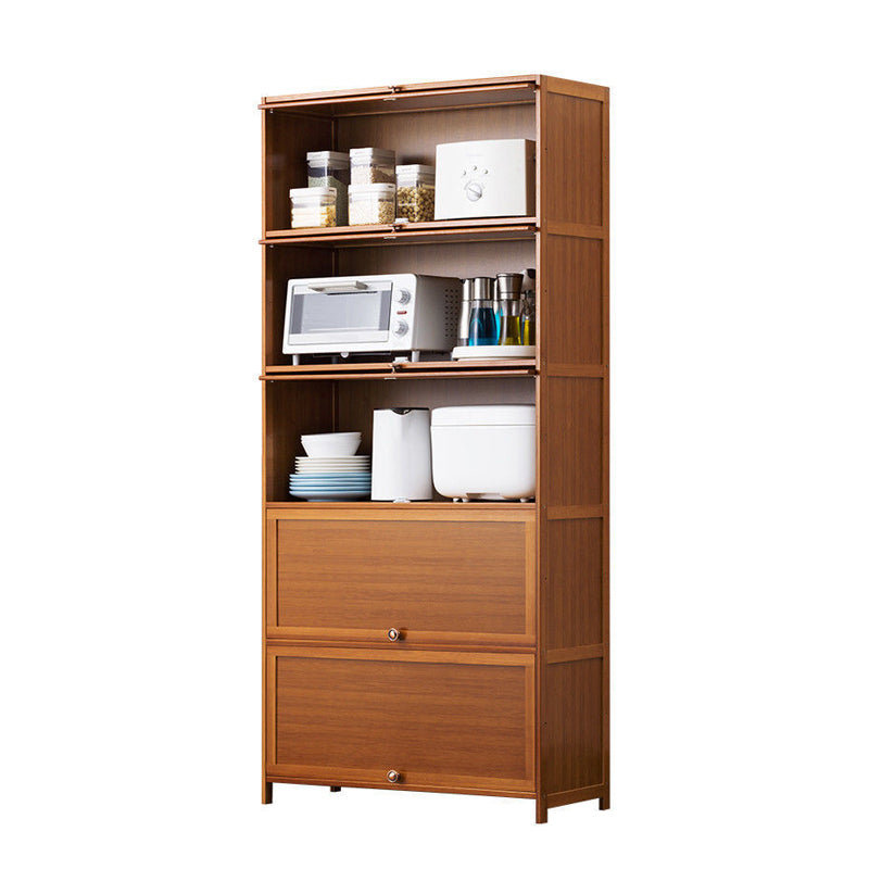 Modern Sideboard Brown Bamboo Dining Sideboard with Door for Living Room