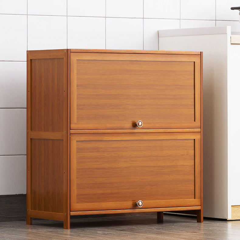 Modern Sideboard Brown Bamboo Dining Sideboard with Door for Living Room