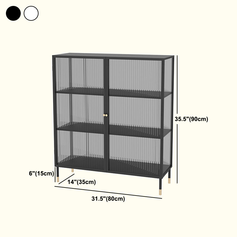 13.78"W Sideboard Glam Style Dining Server with Door for Kitchen and Living Room