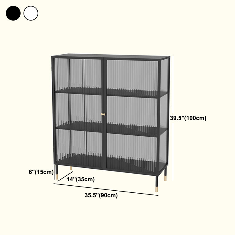 13.78"W Sideboard Glam Style Dining Server with Door for Kitchen and Living Room