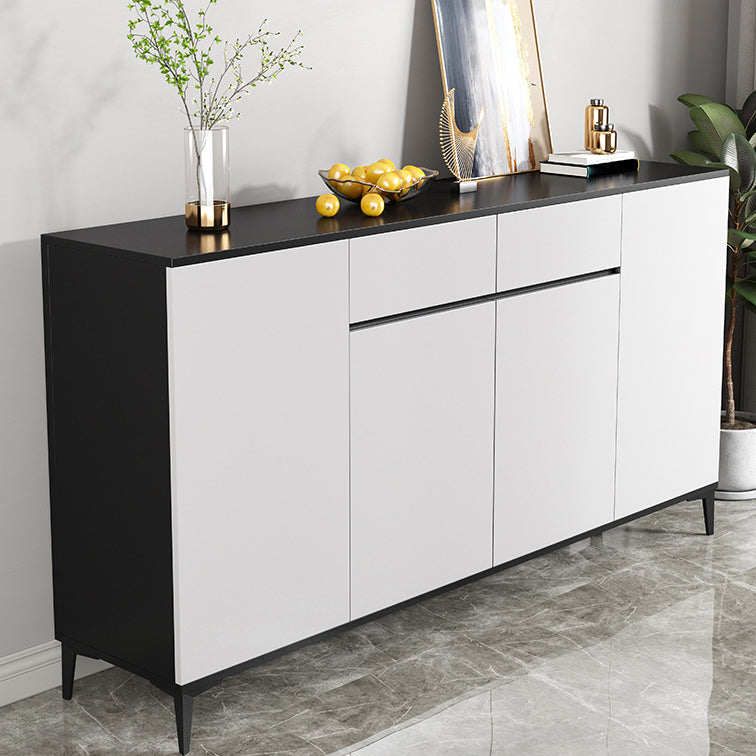 Glam Sideboard White Door and Drawer Dining Sideboard for Living Room